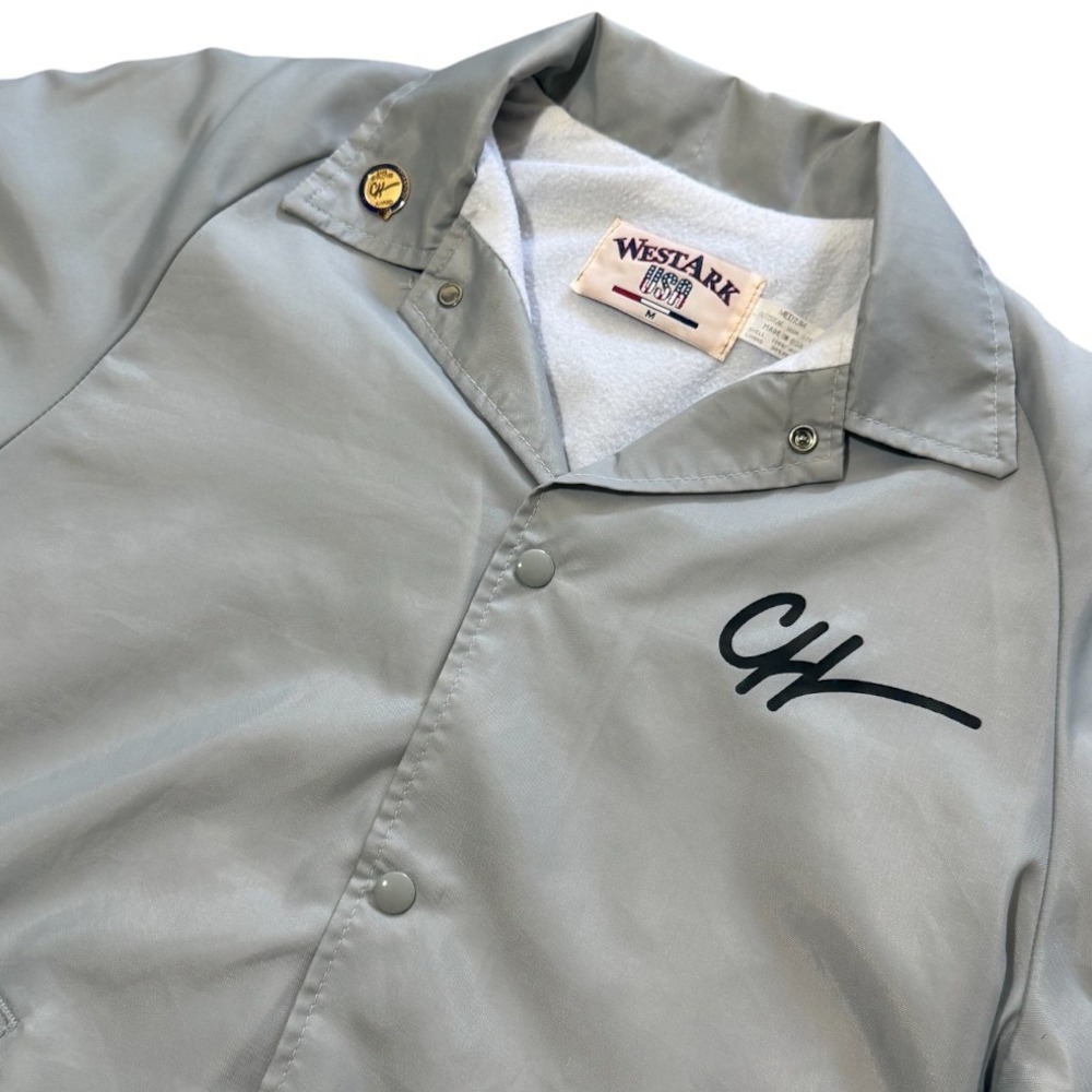 Vintage 90s Westark USA Gray Crabtree-Harmon School Bus Graphic Coaches Jacket - Picture 5 of 8